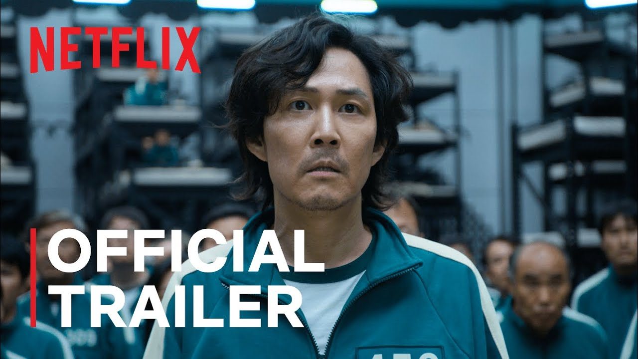 Lee Jung-jae em uniforme verde na miniatura do trailer oficial da primeira temporada